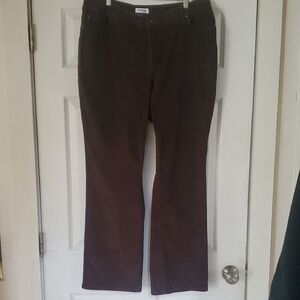 St. John's Bay Chocolate Corduroy Trousers 16W